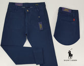 Calça Ralph Lauren de Sarja Chino Stretch Slim Fit - Azul Marinho